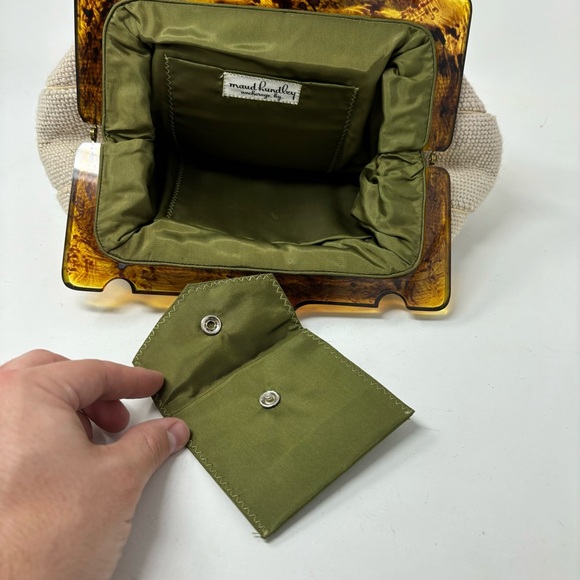 Vintage Maud Hundley Tapestry Needlepoint Purse Bag Floral - Picture 9 of 16